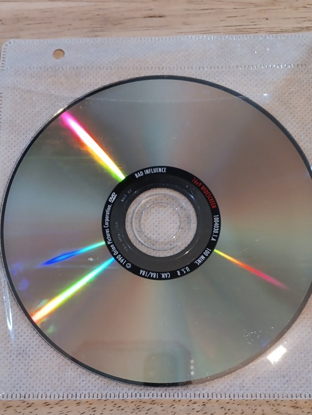 Bad Influence DVD *NO CASE*